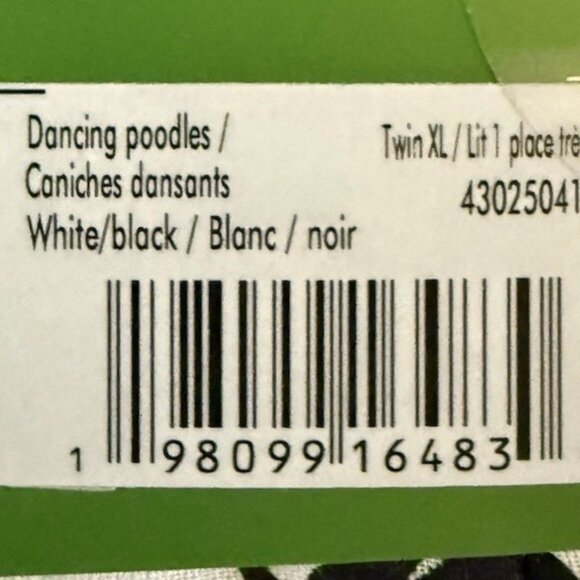 NEW Kate Spade Twin XL Cotton Sheet Set French Poodle Dog Print ALL COTTON - Picture 2 of 4